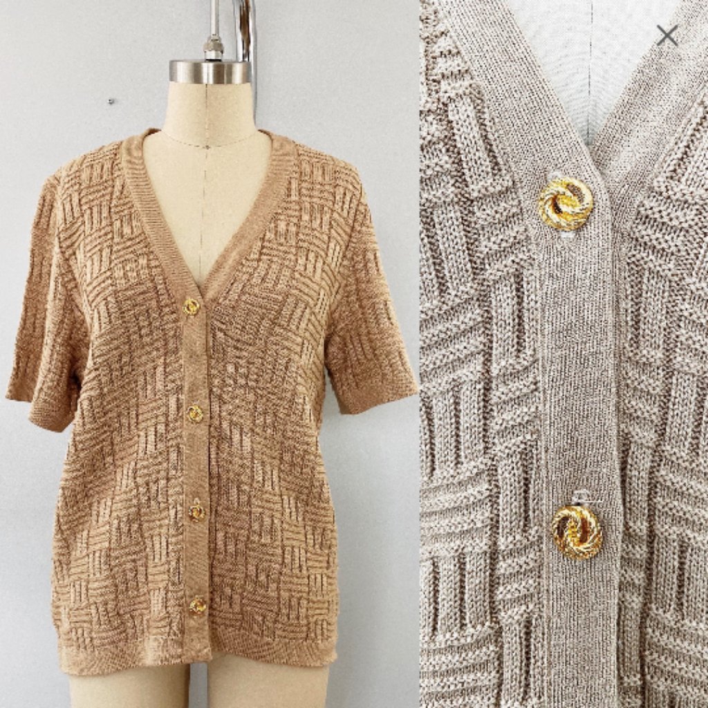Vintage Cardigan With Ornate Buttons